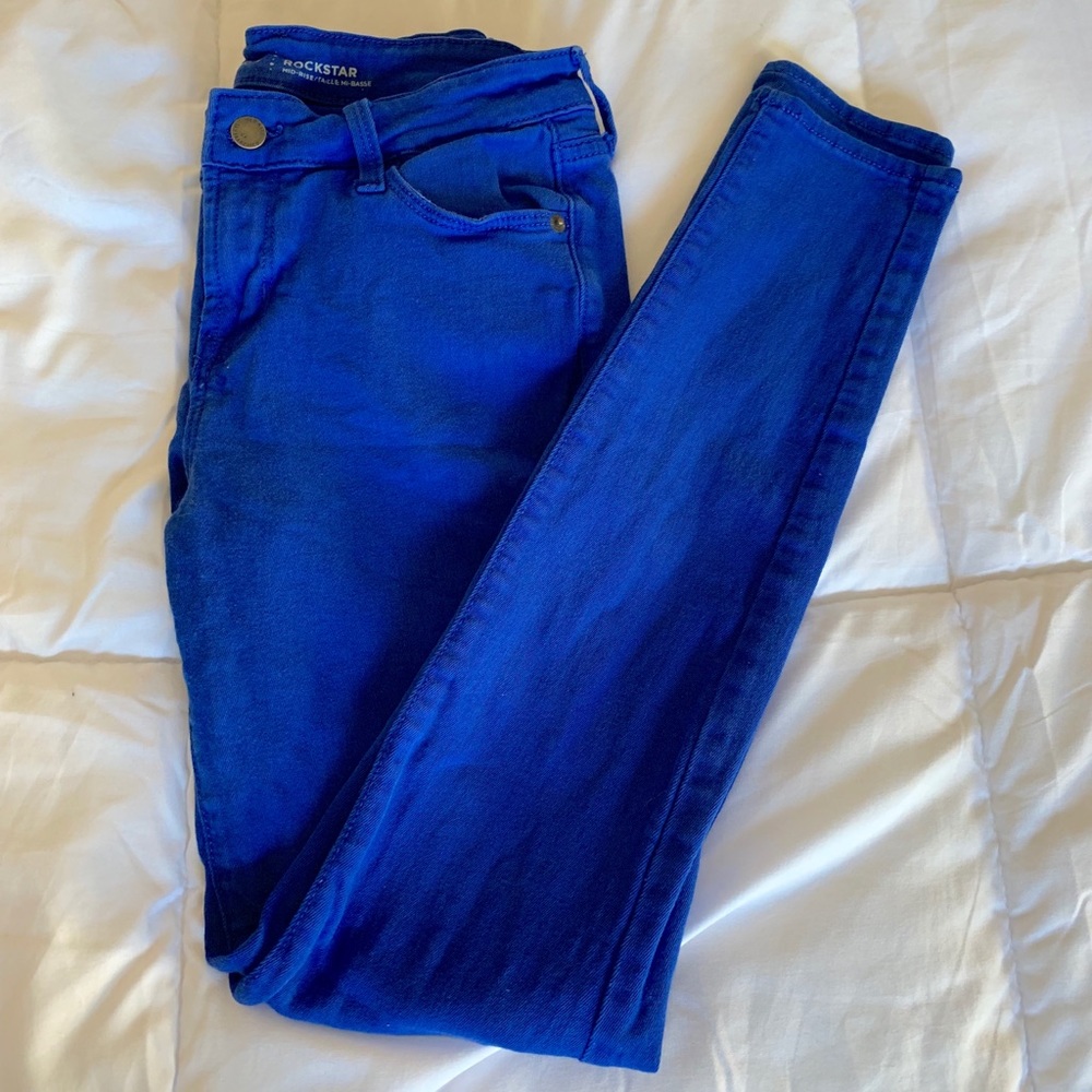 Old Navy Blue Stretch Rock Star Jeggings